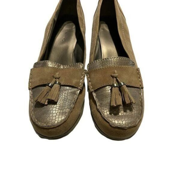 Bandolino Womens Brown Leather & Suede Tassel Loafers Size 11 - Picture 7 of 7